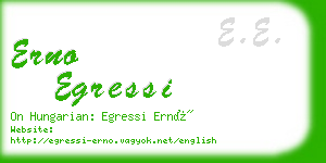 erno egressi business card